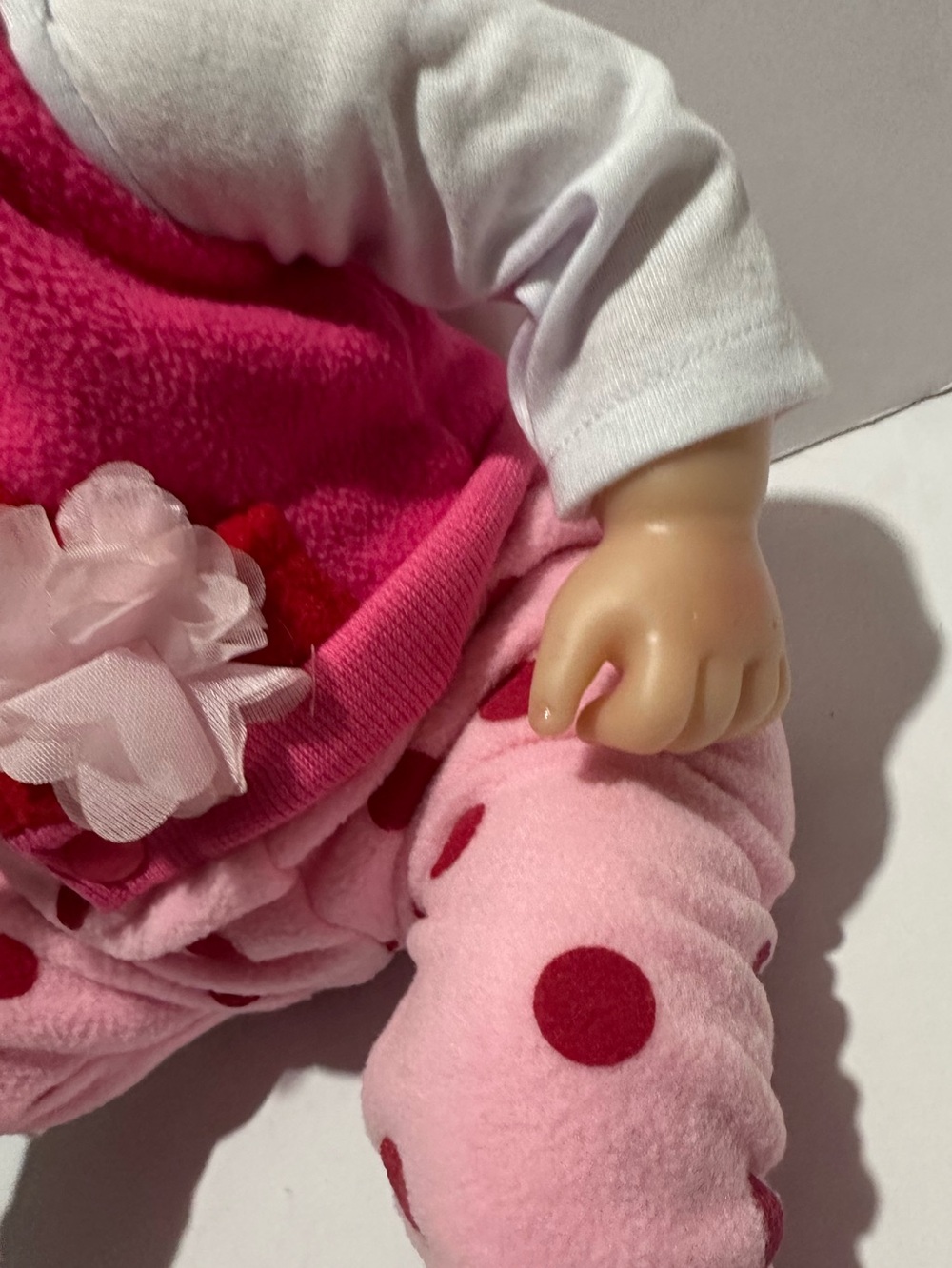 Pink Polka Dot Baby Doll with Pacifier and Plush Toy - Kids Toys 18 Inches - Picture 10 of 10